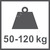 50–120 kg